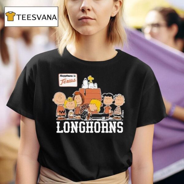 Texas Longhorn X The Peanuts The Gang Happiness Is Texas T Shirt