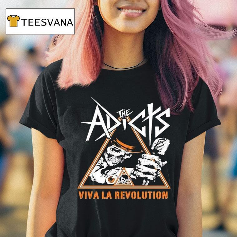  The Adicts Viva La Revolution Skull T Shirt