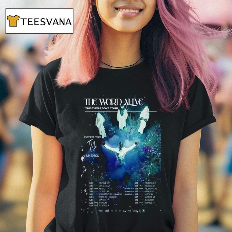  The Word Alive The Eyes Above Fall Tour  Dates T Shirt