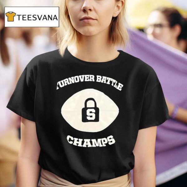 Turnover Battle Champs Football Lock T Shirt