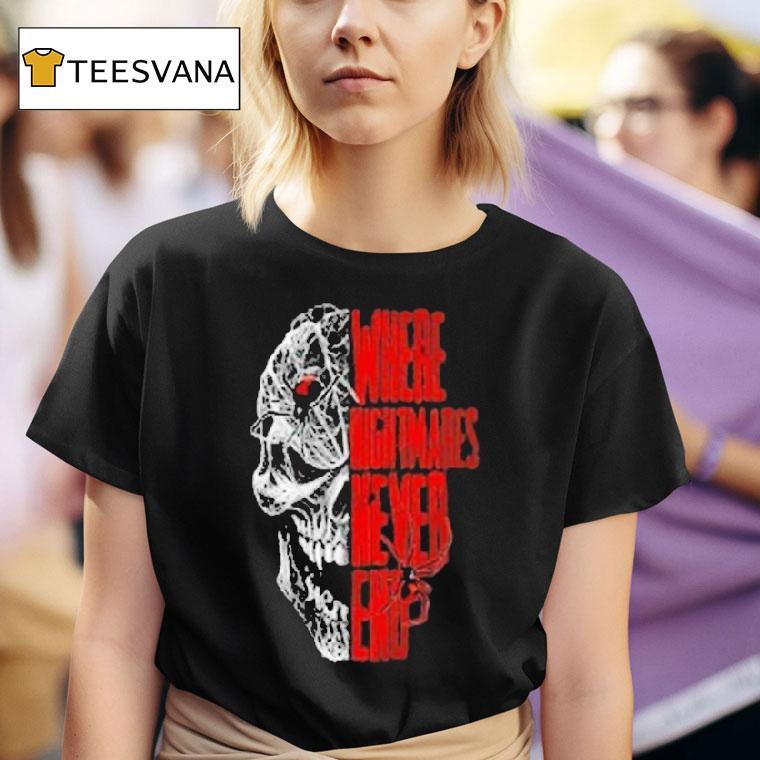  Where Nightmares Never End Knott S Scary Farm Spider Skull T Shirt