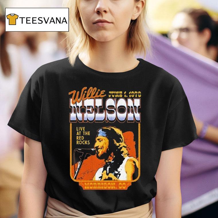  Willie Nelson Live At The Red Rocks Morrison Co  T Shirt