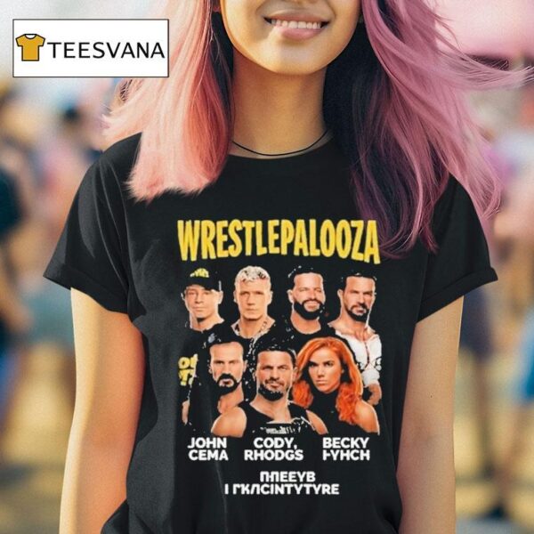Wwe Wrestlepalooza John Cena Cody Rhodgs And Becky Lynch Final Indianapolis T Shirt