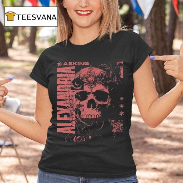 Asking Alexandria Let The Dead Take Me Skull T Shirt
