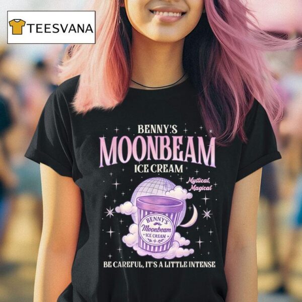 Benny S Moonbeam Ice Cream Be Careful It S A Little Intense Double Scoop Popsicle T Shirt