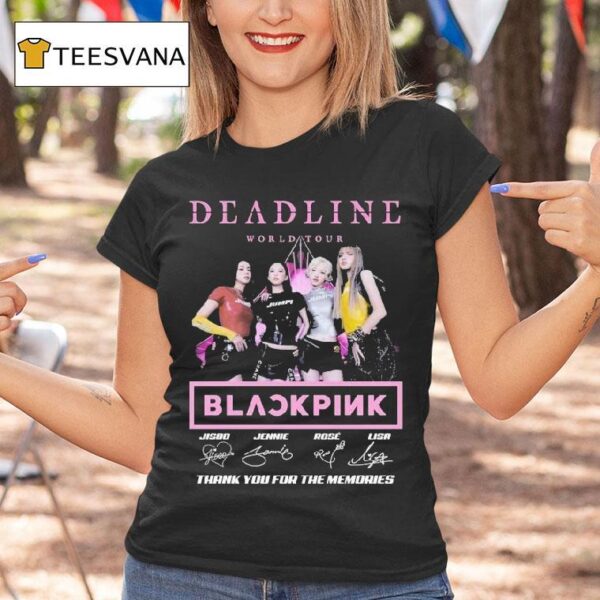 Blackpink Deadline World Tour Thank You For The Memories Signatures T Shirt