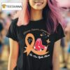 Boston Red Sox Uterine Cancer Awareness No One Fights Alone T Shirt