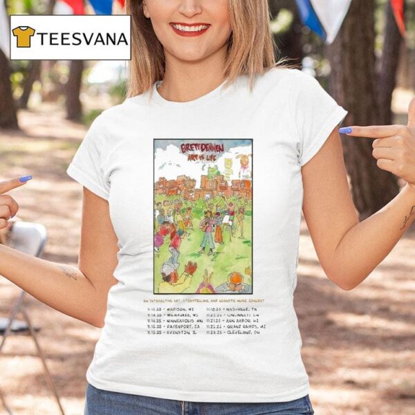 Brett Dennen Art Is Life Nov Madison Wi T Shirt