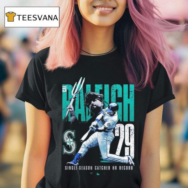 Cal Raleigh Seattle Mariners Single Season Catcher Home Run Record T Shirt
