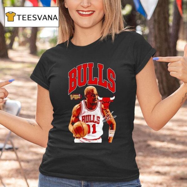 Dennis Rodman Chicago Bulls Basketball Signature T Shirt