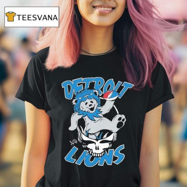 Detroit Lions Nfl X Grateful Dead Bear T Shirt