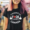 Fingers Up Fuck Carney Canada T Shirt