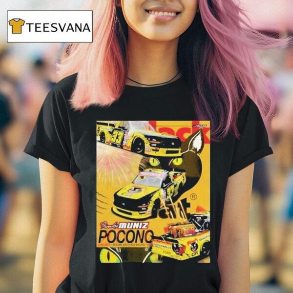 Frankie Muniz Pocono Black Cat Racing Truck T Shirt