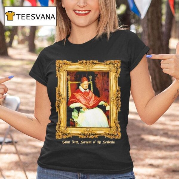 Fred Vasseur Saint Red Servant Of The Scuderia Portrai T Shirt