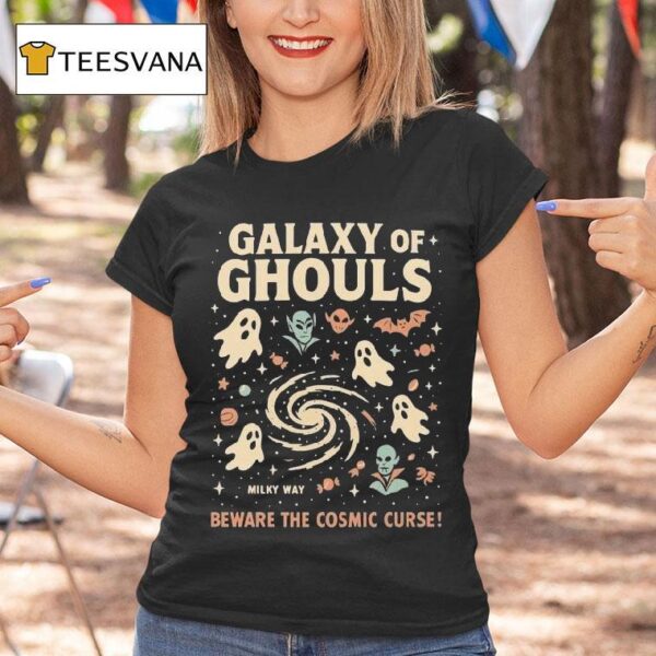 Galaxy Of Ghouls Milky Way Beware The Cosmic Curse Halloween T Shirt