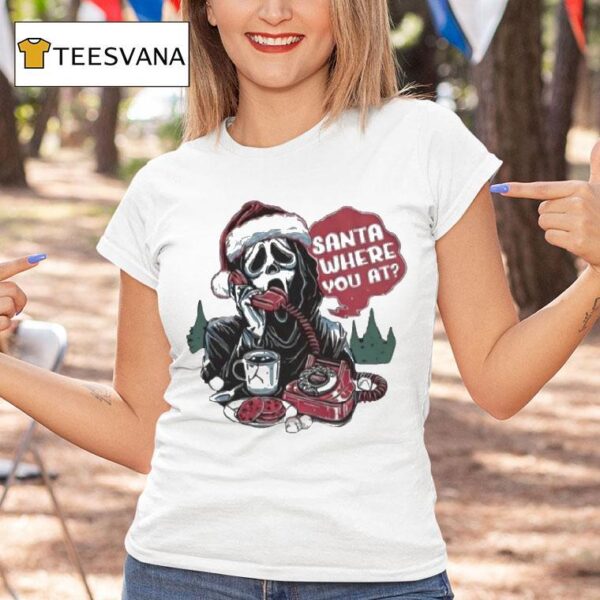 Ghostface Santa Where You At Christmas T Shirt