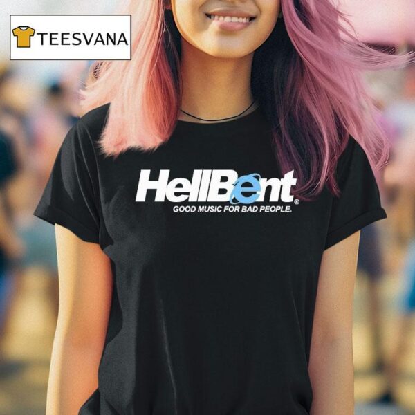 Hellbent Good Music For Bad People Explorer Logo T Shirt