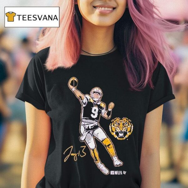 Joe Burrow Superstar Pose Lsu Tigers T Shirt