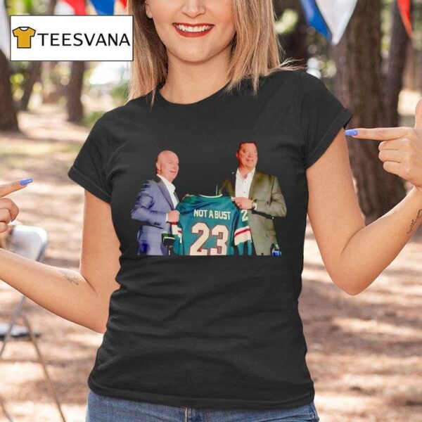 John Hynes Coach Not A Bust Marco Rossi Minnesota Wild Hockey T Shirt