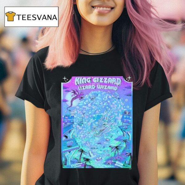 King Gizzard And The Lizard Wizard Los Angeles And San Diego Bootlegger On August And At Hollywood Bowl And Rady Shell Water Dragon T Shirt