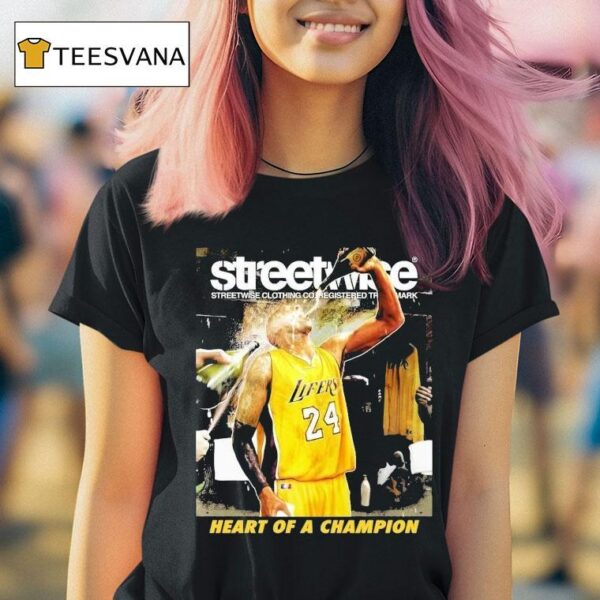 Kobe Bryant Los Angeles Lakers Streetwise Heart Of A Champion T Shirt