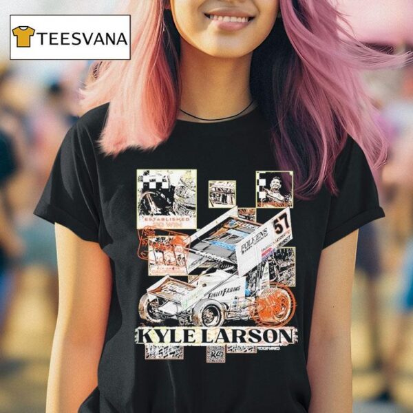 Kyle Larson Checkered Scenes T Shirt