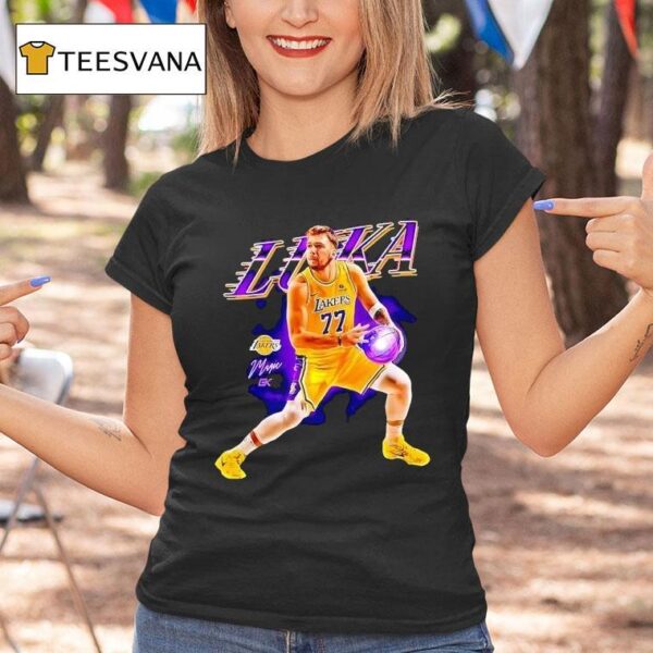 Luka Doncic Los Angeles Lakers Basketball Signature Graphic T Shirt