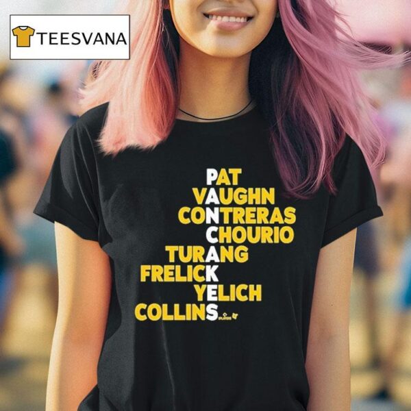 Milwaukee Brewers Pancakes Pat Vaughn Contreras Chourio Turang Frelick Yelich Collins Names T Shirt