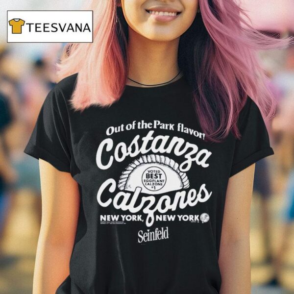 New York Yankees X Seinfeld Out Of The Park Flavor Voted Best Eggplant Calzone Costanza S Calzones T Shirt