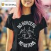 No Borders No Nations Anti Fascist Hands T Shirt