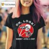 Oh Look Nobody Gives A Shit Sarcastic Skeleton Binoculars T Shirt
