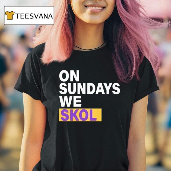 On Sundays We Skol Jj Mccarthy Minnesota Vikings T Shirt