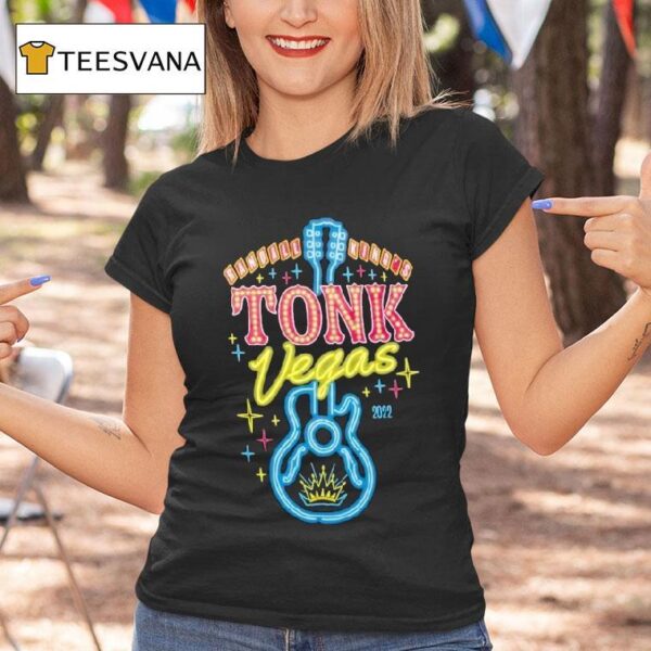 Randall King Tonk Vegas Guitar Neon T Shirt