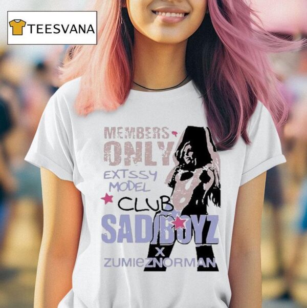 Sad Boyz X Zumiez Norman Members Only Extssy Model Club T Shirt