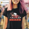 Snoopy And Woodstock Driving Car Chicago Bears T Shirt
