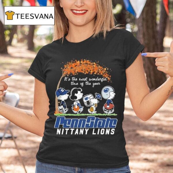 Snoopy The Peanuts Penn State Nittany Lions It S The Most Wonderful Time Of The Year T Shirt