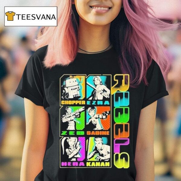 Star Wars Rebels Stacked Character Panels Mashup T Shirt
