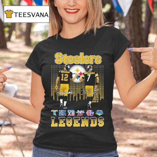 Terry Bradshaw X Ben Roethlisberger Slers Legends Signatures T Shirt
