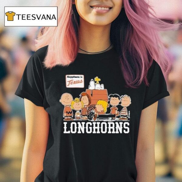 Texas Longhorn X The Peanuts The Gang Happiness Is Texas T Shirt