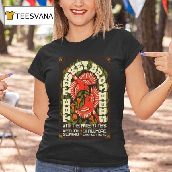 The Teskey Brothers Charlotte Nc Fall Tour T Shirt