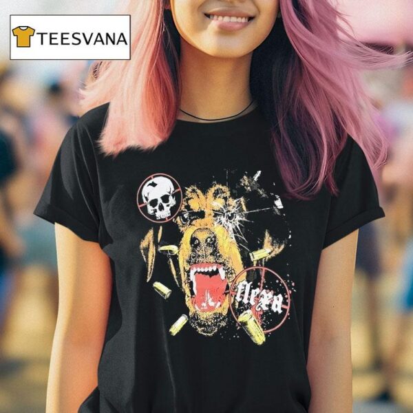 Top Flexana Angry Dog T Shirt