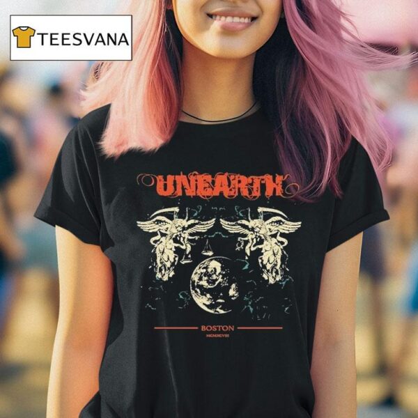 Unearth Boston Spring Tour Dates T Shirt