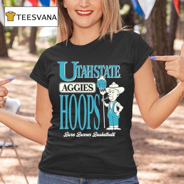 Utah State Aggies Barn Burner Farmer Hoops T Shirt
