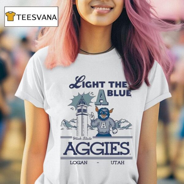 Utah State Aggies Light The Blue A Logan Masco T Shirt