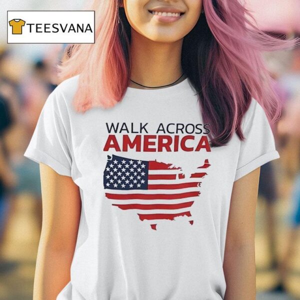 Walk Across America Map T Shirt