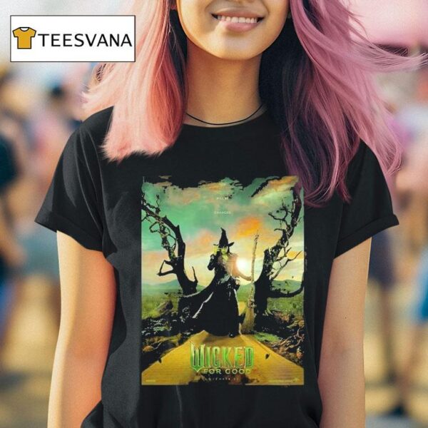 Wicked For Good Movie Featuring Cynthia Erivo As Elphaba On November Dark Fantasy Witch T Shirt