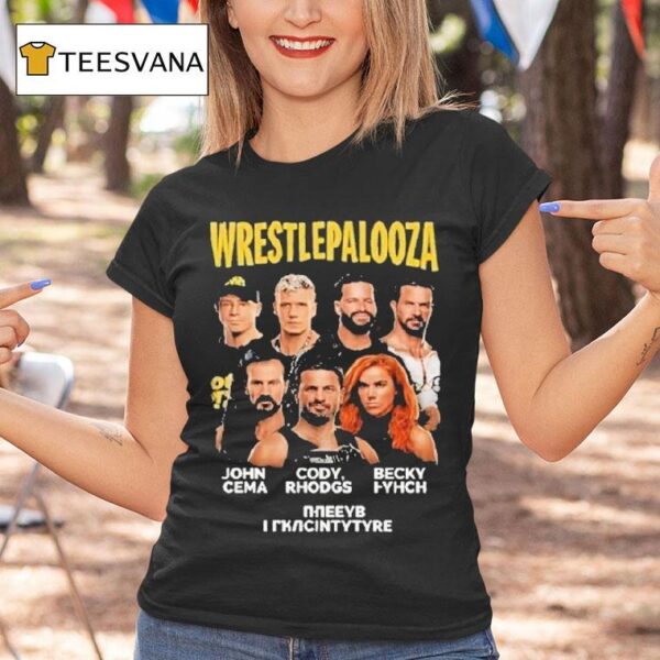 Wwe Wrestlepalooza John Cena Cody Rhodgs And Becky Lynch Final Indianapolis T Shirt