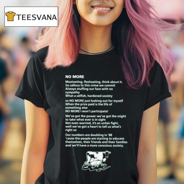 Youth Of Today No More Cow T Shirt