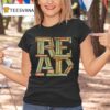 A Stack Of Books Creating The Word Read T Shirt