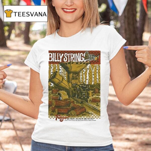 Billy Strings In Fargo North Dakota Nd At Scheels Arena On August Art By Travis Bone T Shirt